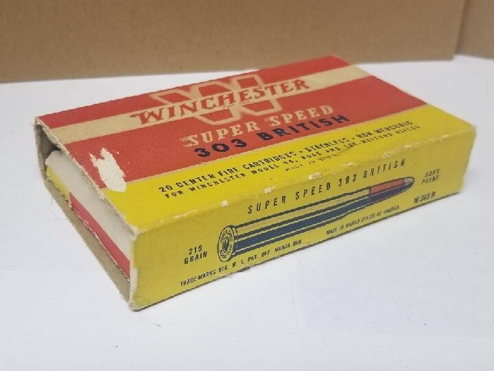 Vintage Empty Winchester 303 British Box