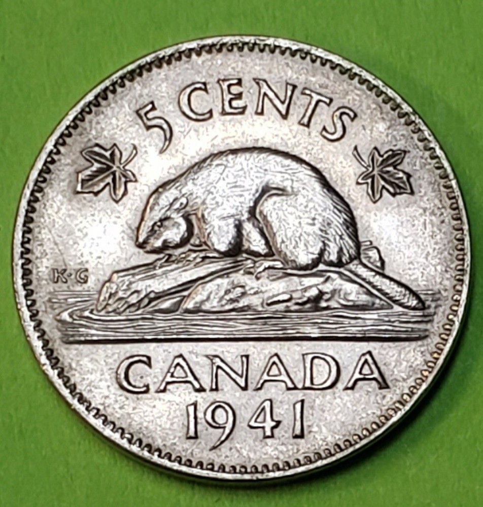 1941 Canada 5 cents AU KM33