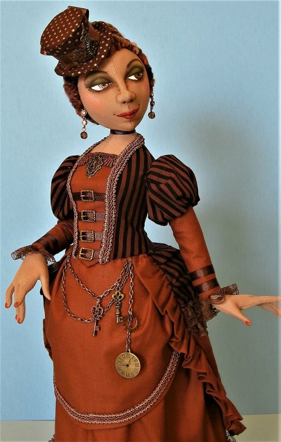 "Penny Dreadful" Printed Cloth Art Doll Pattern by Arley Berryhill