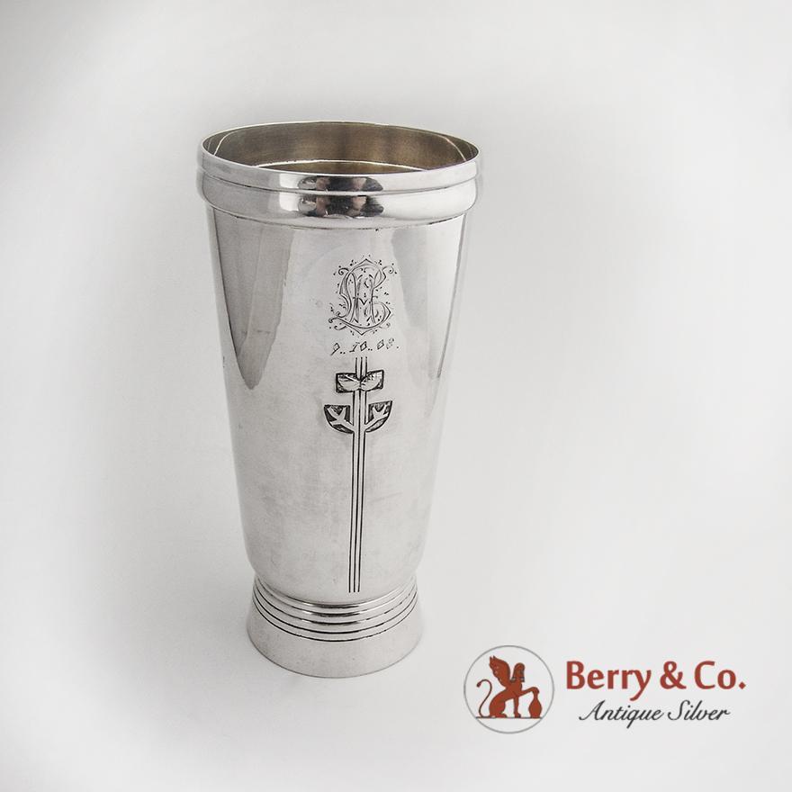 Arts and Crafts Pine Cone Wine Beaker David Andersen 1906 Danish 830 Silver