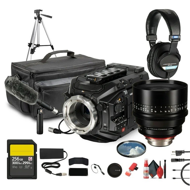 Blackmagic Design URSA Mini Pro 12K HDR Video Camera Kit XLR USB SD/CFast