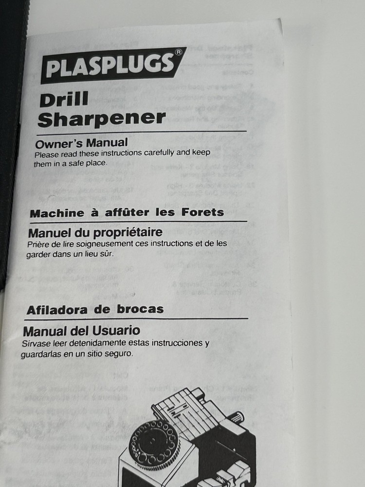 Plasplugs Compact SHARPENER Unit For DRIILL BITS Knife SCISSORS Module 2 & 3 B21