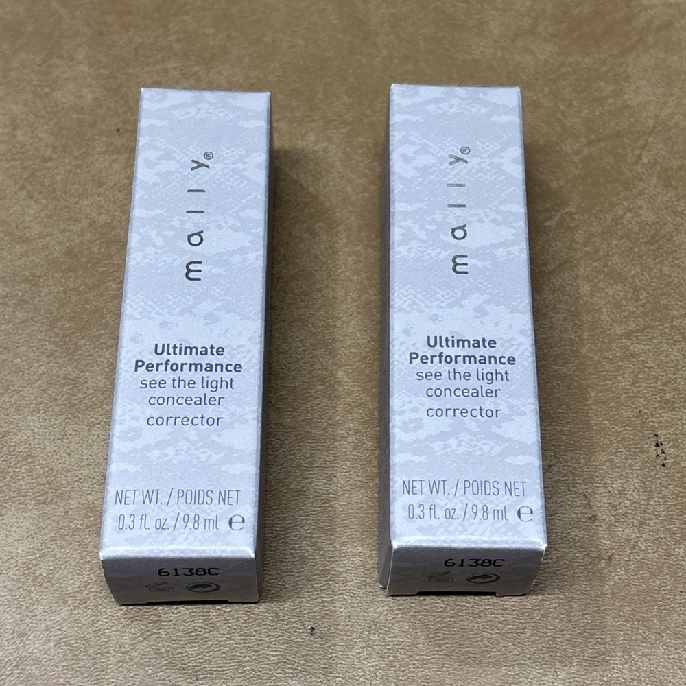 2X MALLY ULTIMATE PERFORMANCE SEE THE LIGHT CONCEALER TAN- BNIB- AUTHENTIC