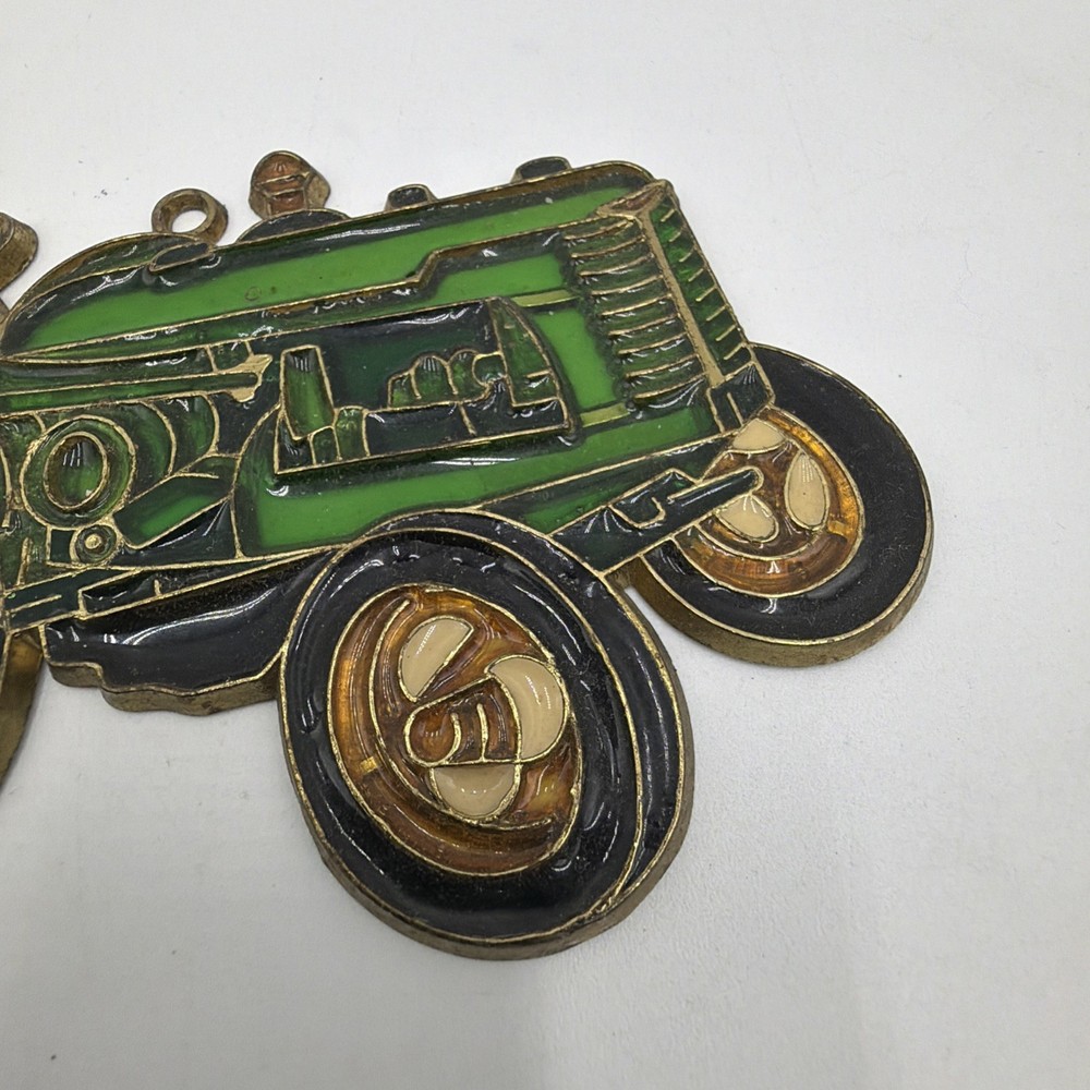 John Deere Vintage Tractor Suncatcher 5” x 3.5” Nice!
