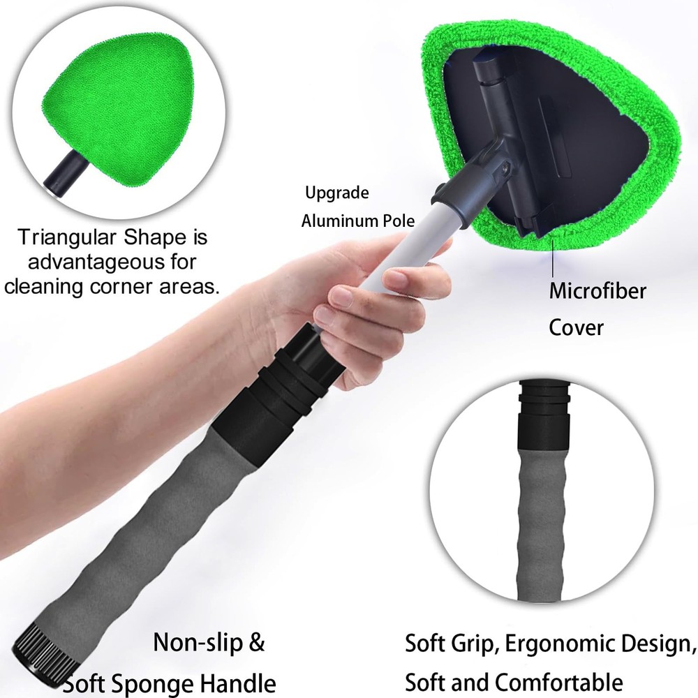 desin Windshield Cleaning Tool, Car Window Cleaner Green