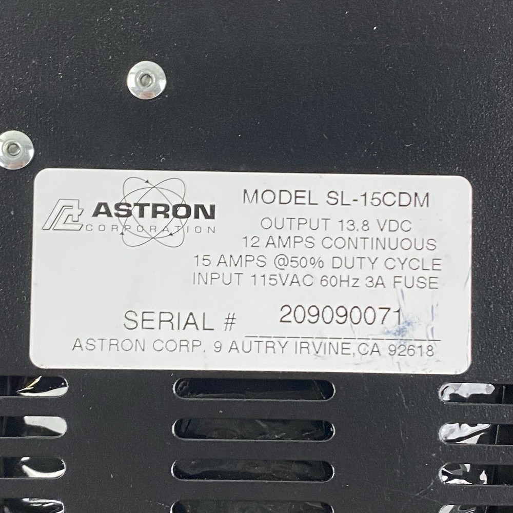 Astron Model SL-15CDM Power Supply Untested