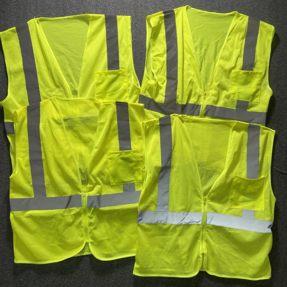 4 Condor 53YL17C High Visibility Vest Construction Yellow Type R Class 2 Medium