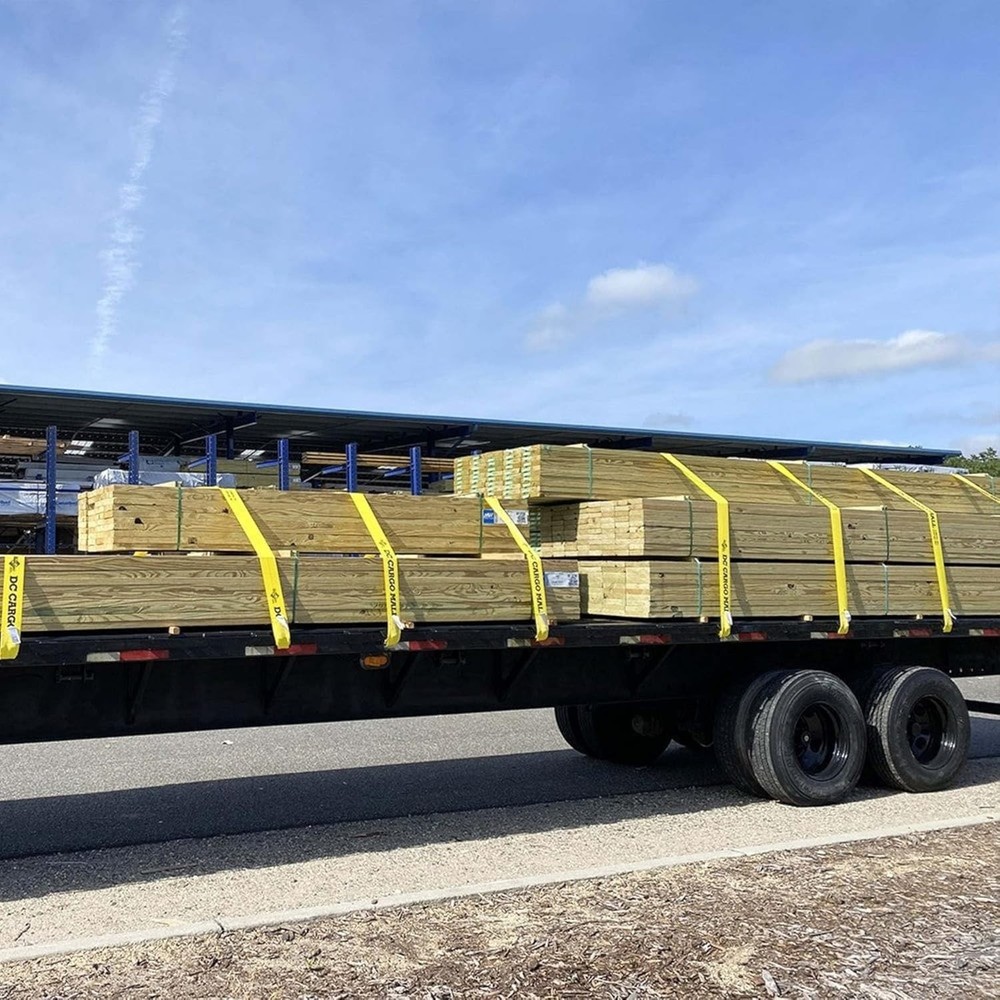 Heavy Duty Tie-Down Straps - 4"x30' Flatbed Trailer Hooks