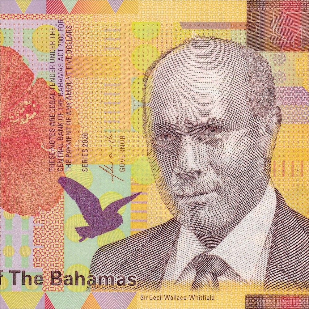 Bahamas 5 Dollars, 2020, B351a, UNC