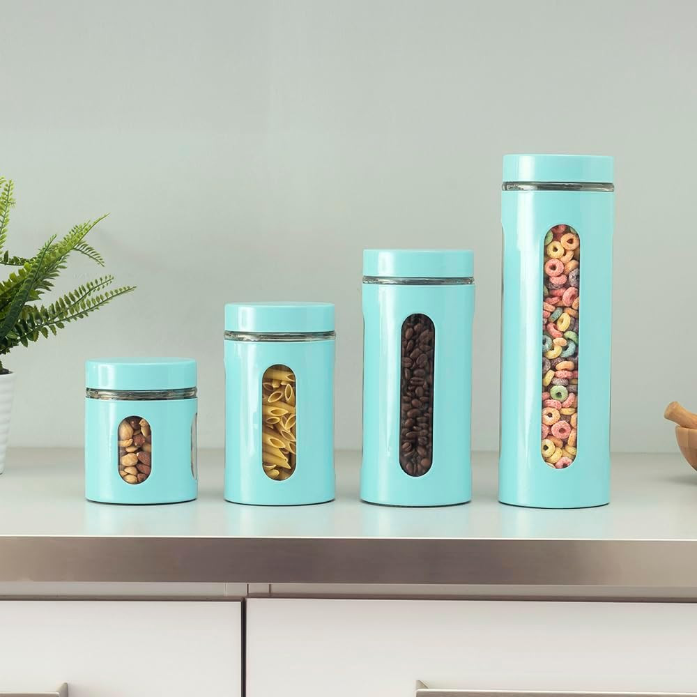 Kitchen Canisters Set for Countertop by | Retro-Styled Canisters for Kitchen Co
