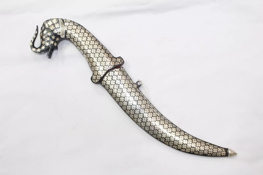 Dagger Knife Silver Koftgiri Wire Work Damacus Steel Blade Handle W01
