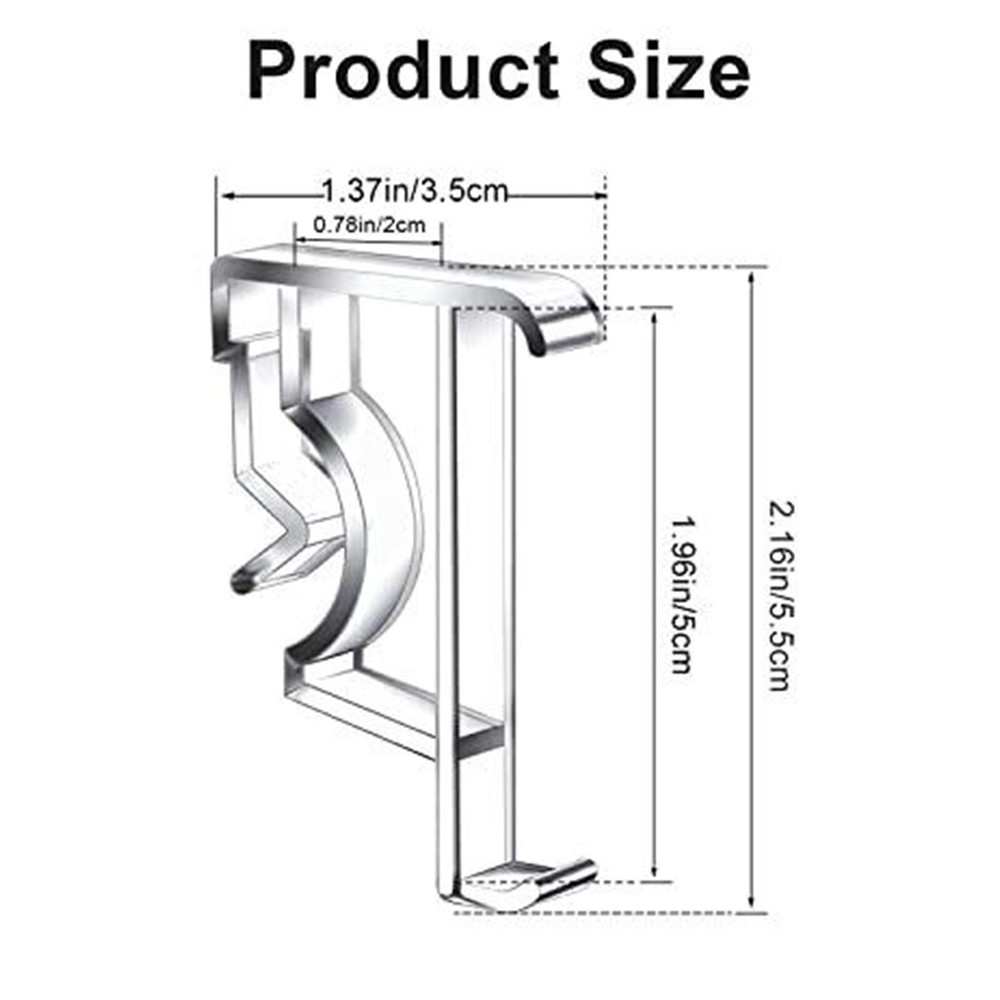 6pcs Curtain Clips 2 Inch Clear Plastic Replacement-Retainer Holder Clips