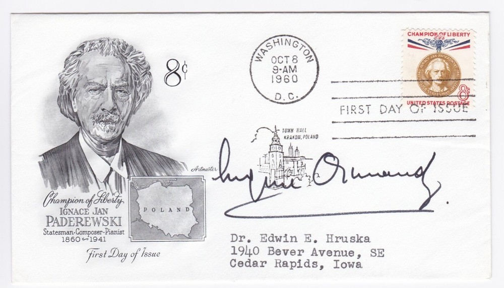 Eugene Ormandy Signed FDC Envelope