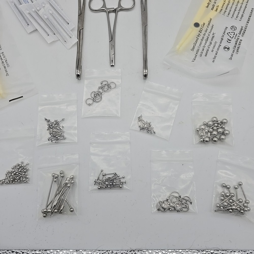 Lot for BODY PIERCING Forceps Kit Open box
