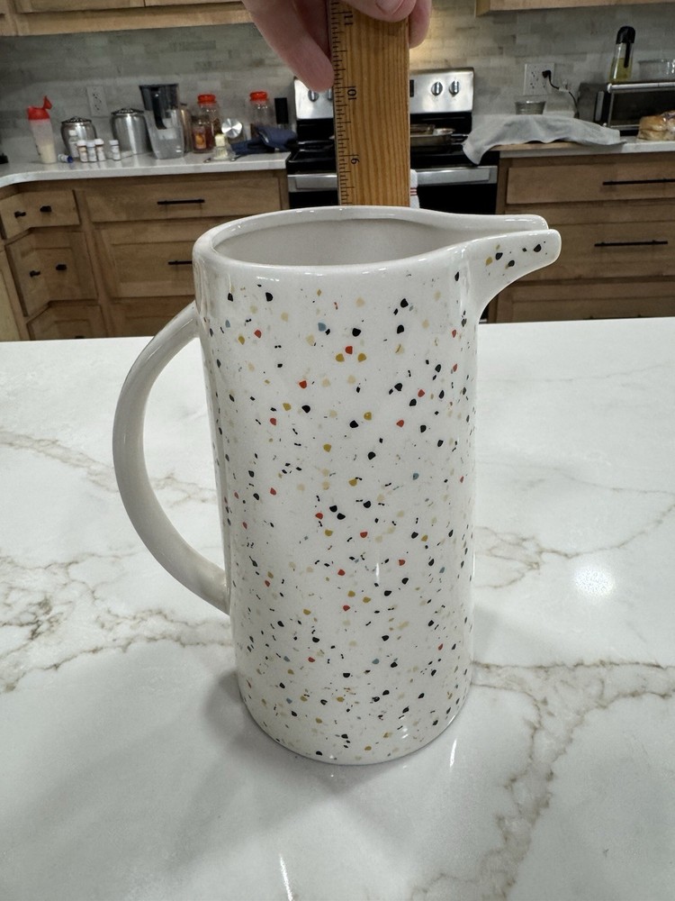 Newclassic Enterprise Terrazzo Confetti Sparkle Decorative Earthenware Pitcher