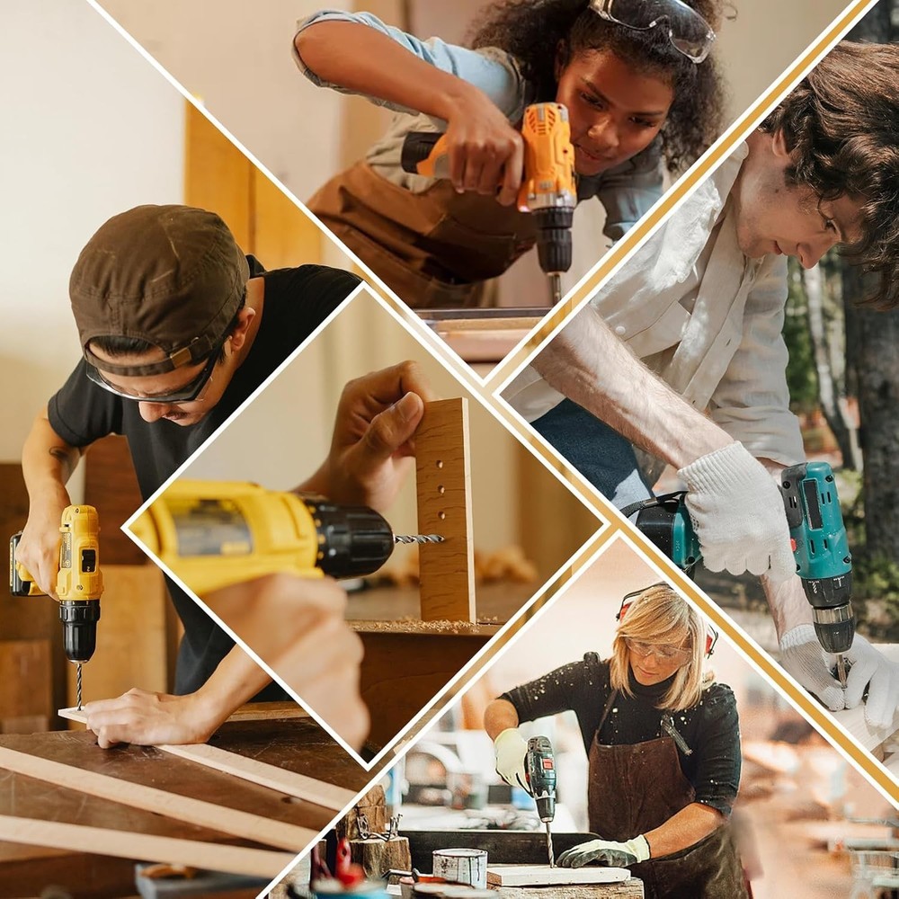 Lightweight 21V Cordless Drill with Variable Speed & Comfort Grip Handle