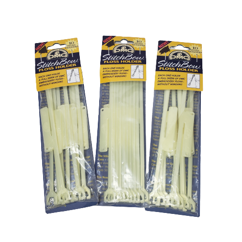 3 packs (10 Per Pack) Creative World DMC Stitch Bow Floss Holders