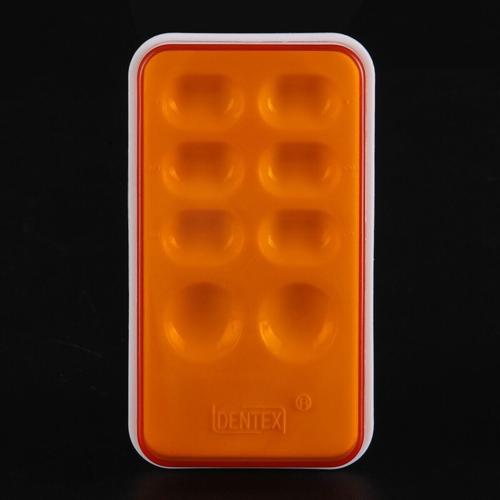 Dental Plastic Patch Shading Light Organizer Molar Case Teeth 8 Holes Denture