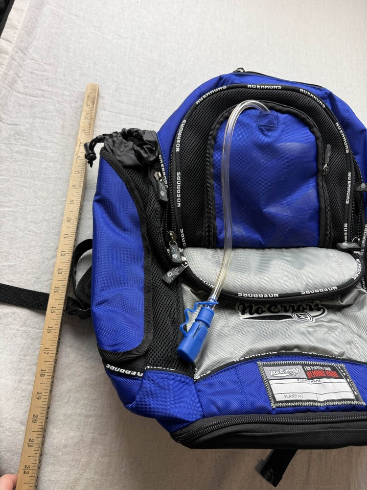 No Errors Baseball Softball Backpack Hydration Bladder Blue Gray Gear Bag