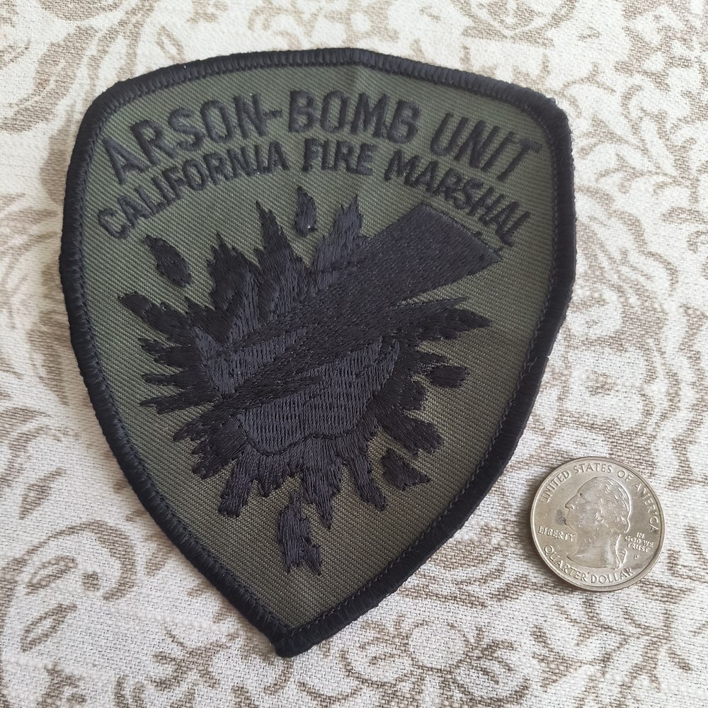 California Fire Marshal Arson-Bomb Unit Subdued Patch ++ Mint CA