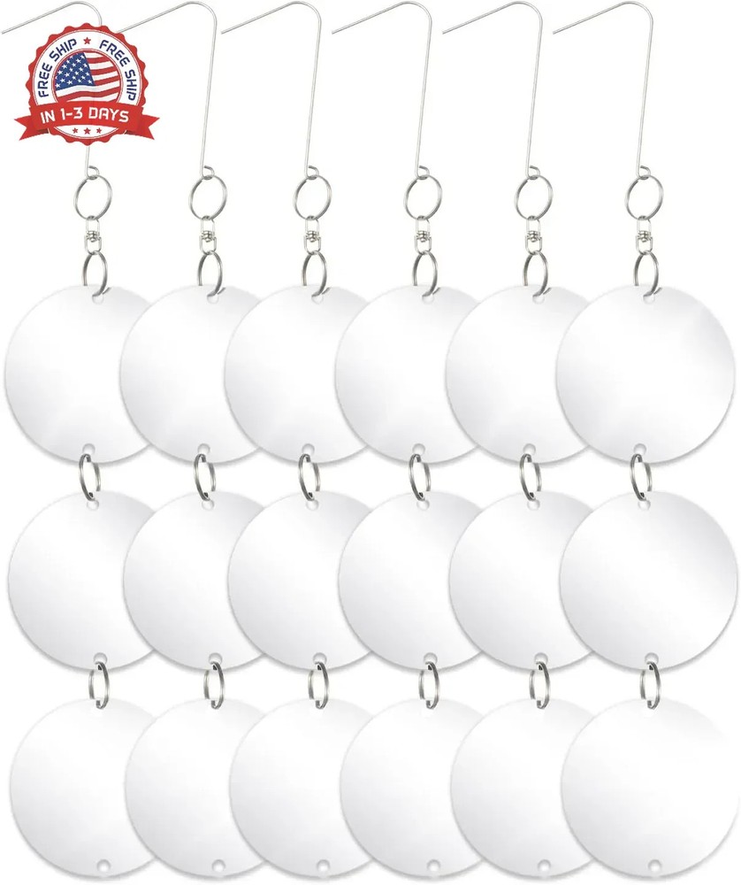OFFO Reflective Bird Scare Discs Set, 18 PCS Double-Sided Reflective Devices for