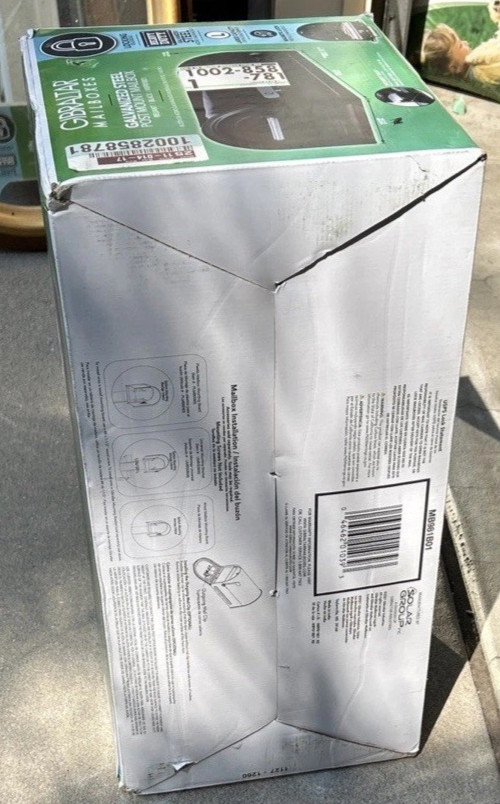 NEW LOCKING Mailbox Black NEVER OPENED Secure Safe LARGE Solar Group 236685