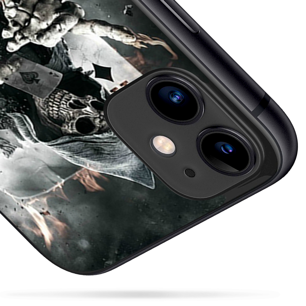 Skins Decal Wrap for Apple iPhone 11 - Ace Diamonds Grim Reeper Skull