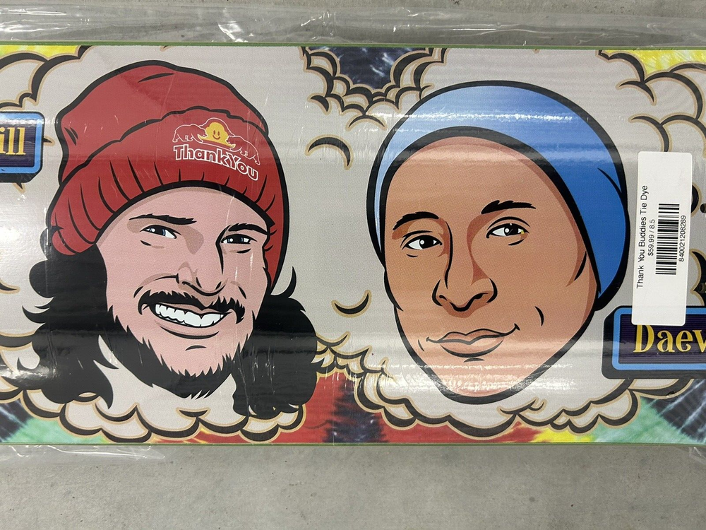 Thank You Buddies Tie Dye Skate Deck