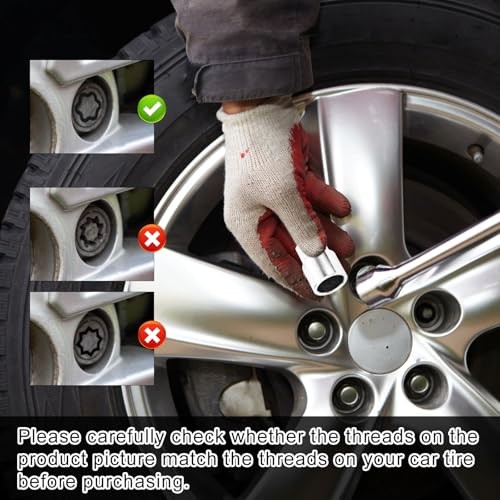 D-Wheel Locking Nut Removal Tool, Premium Durable Locking Wheel Nut Socket