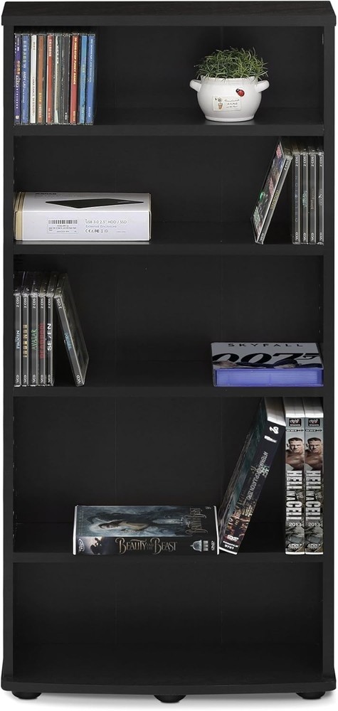 Jaya 4-Tier Multimedia Storage Tower Espresso