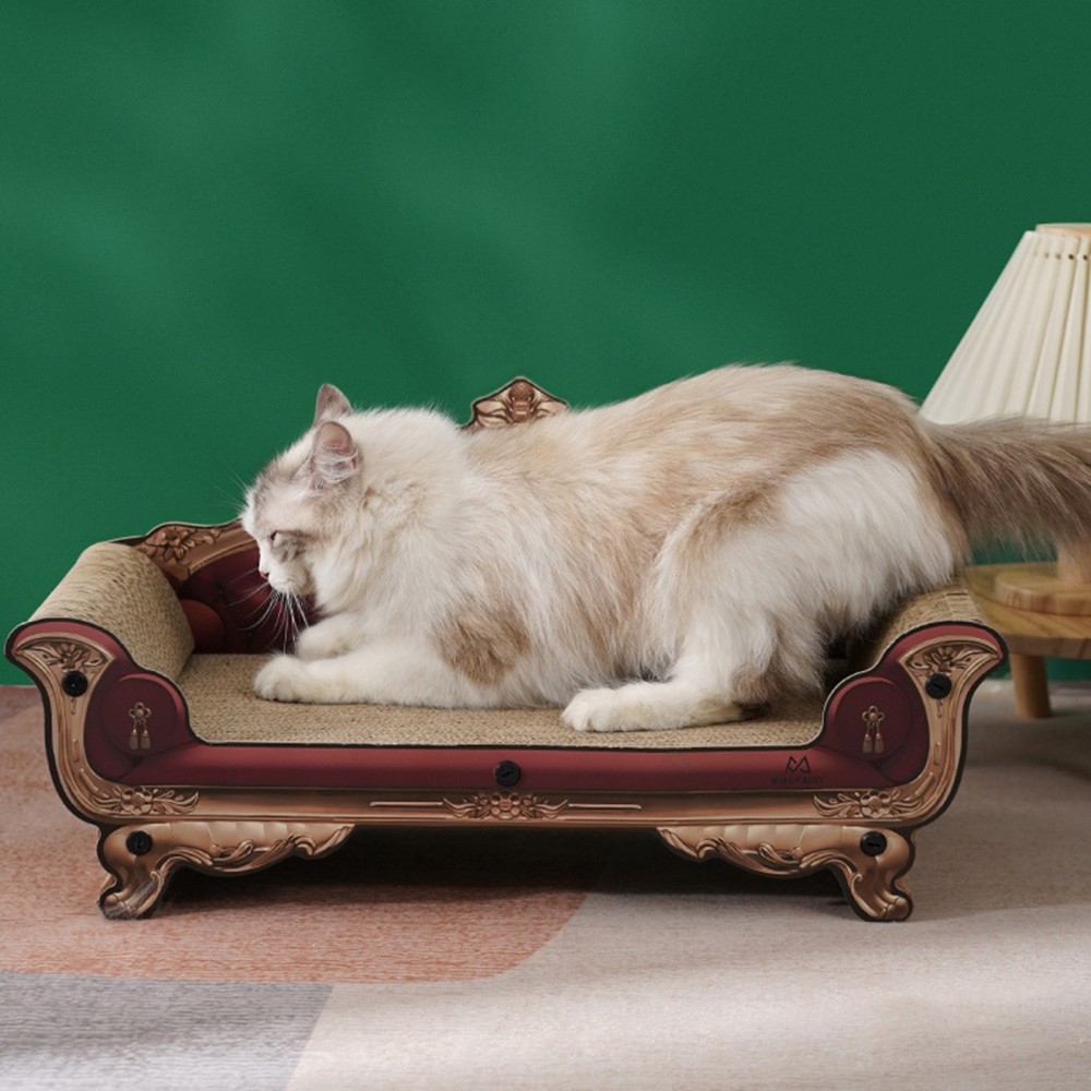 Cat Scratcher Stackable Sofa Design Dust-Free Corrugated Paper Two Tier Durable