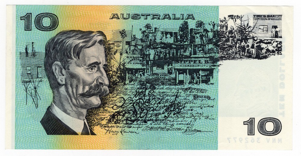 AUSTRALIA P-45g 10 Dollars 1991 UNC