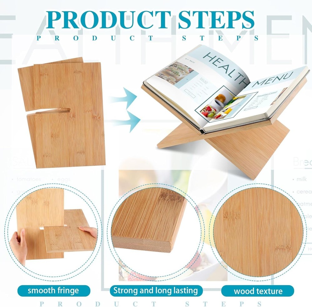 Open Display Stand, Solid Wood Book Holder Large Book Display Holder, Open