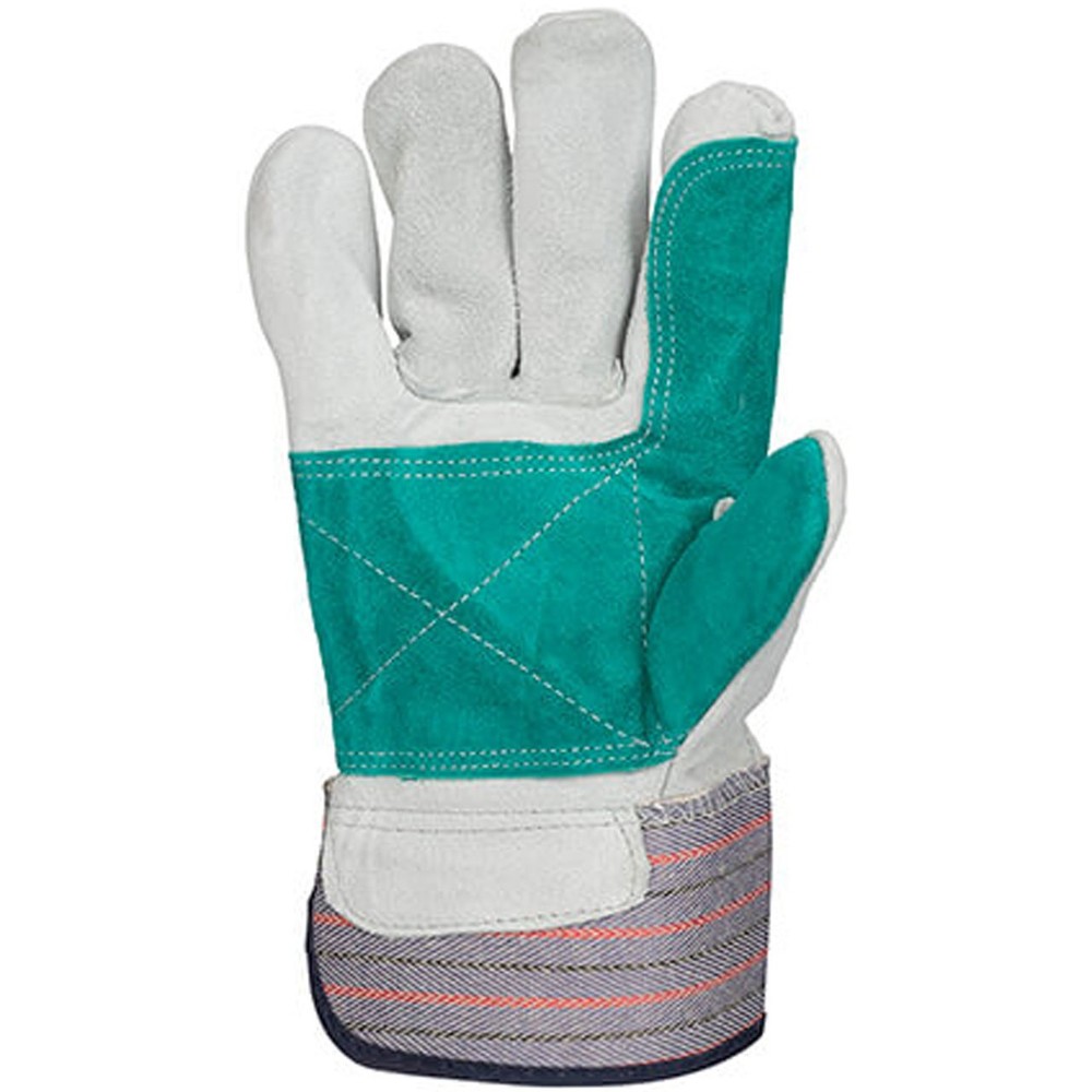 Tillman 1515 Split Cowhide & Canvas Work Gloves, Lined Double Palm, Large