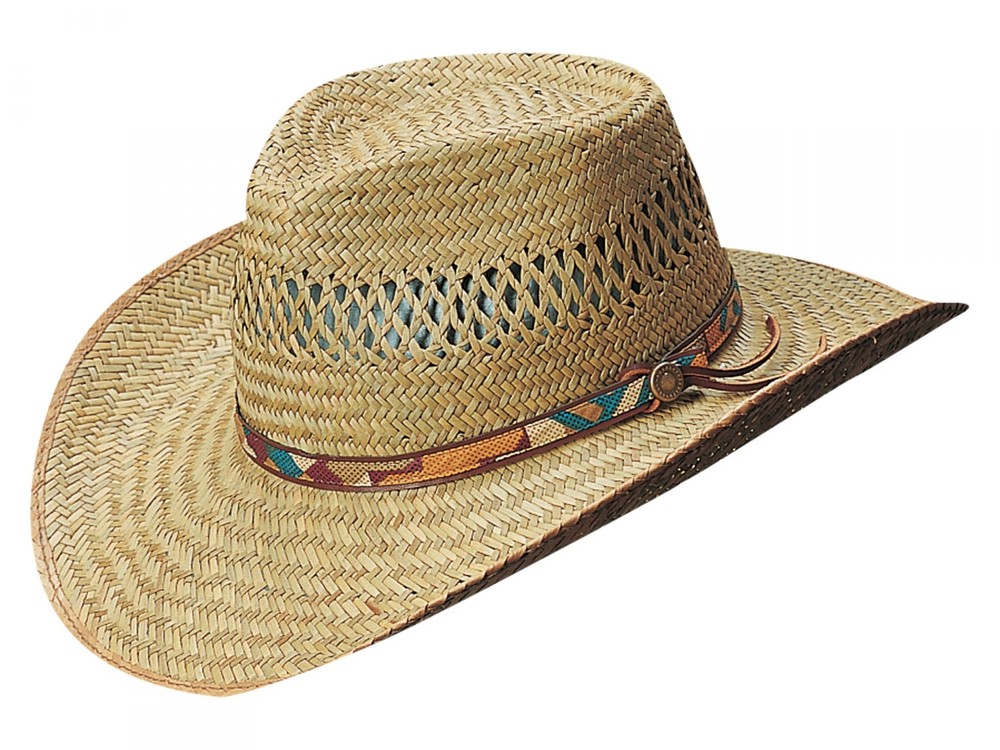 Dorfman Pacific Outback Aztec Straw Hat 384