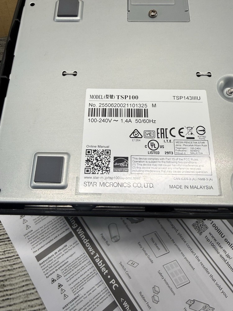 Star Micronics TSP143IIIU TSP100 Thermal Receipt Printer - USB Type