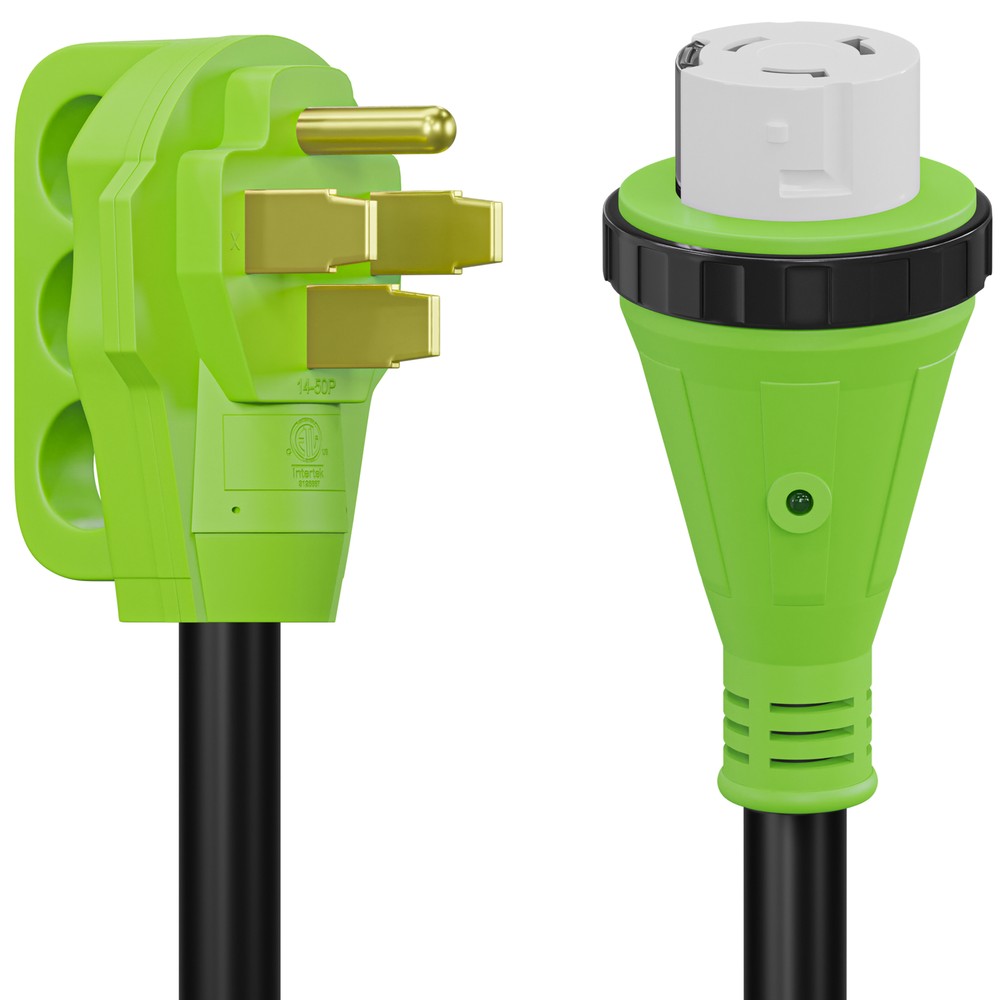 RV Power Cord Adapter 50 amp Male to 50 amp twist lock female camper detachable