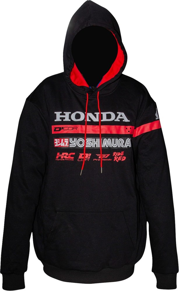 D'Cor Visuals Honda Factory 2 Mens Pullover Sweatshirt Black