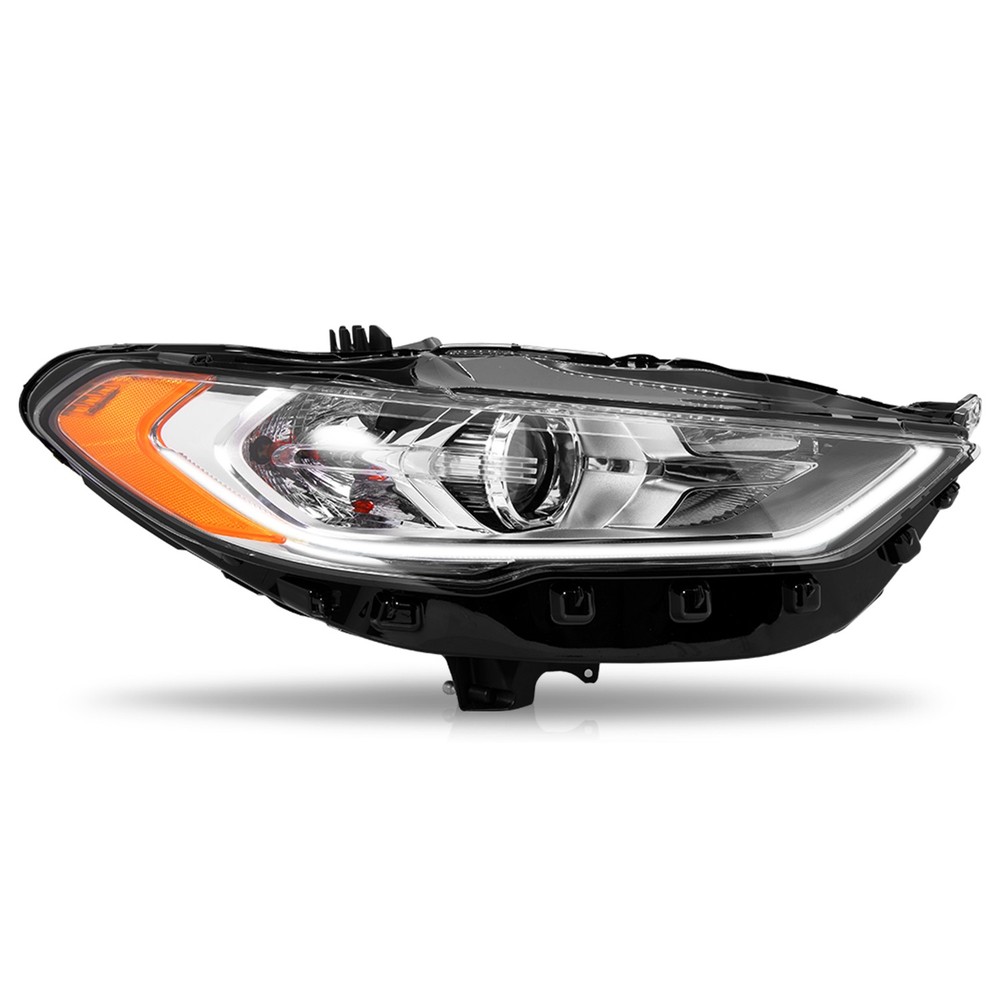 W/LED DRL Projector RH Right Passenger Side For 2017-2020 Ford Fusion Headlight