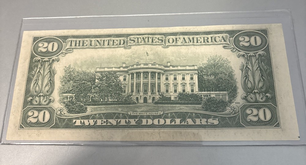 Dramatic Shift Error on 1950B $20 Federal Reserve Note CU Unc Miscut