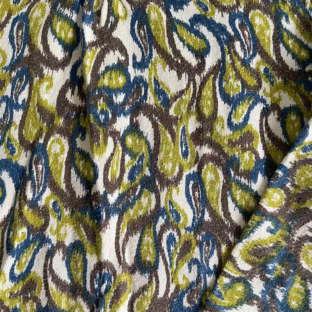 J Jill Stretch Green Patterned Sweater Size Small