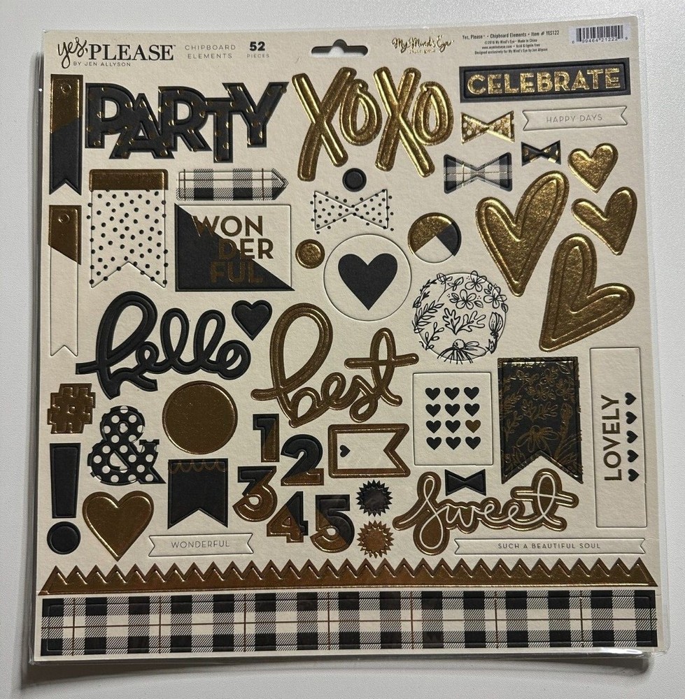 My Mind's Eye 12 x 12 Chipboard Elements-Variations Available-You Choose