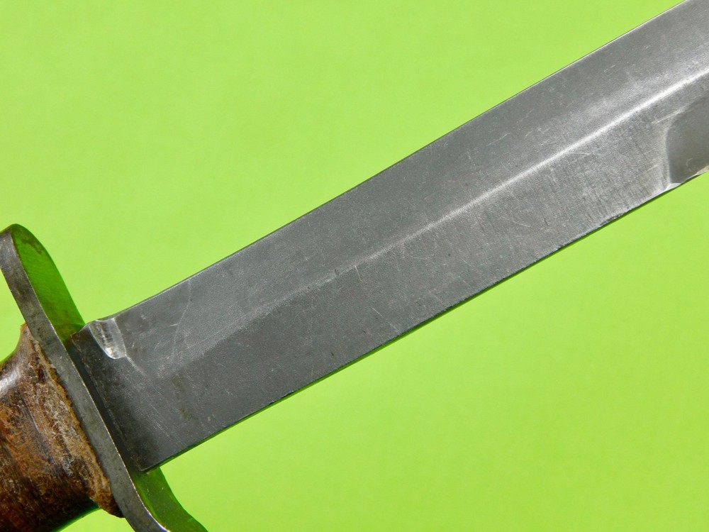 US WW2 Case M3 Smooth Handle Marked Blade Fighting Knife w/ Sheath