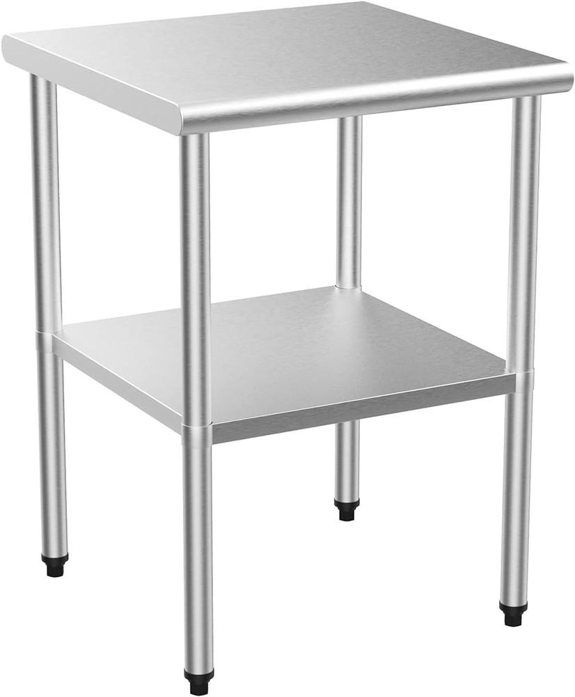 24'' x 24'' Stainless Steel Table for Prep & Work with UnderShelf for Kitchen
