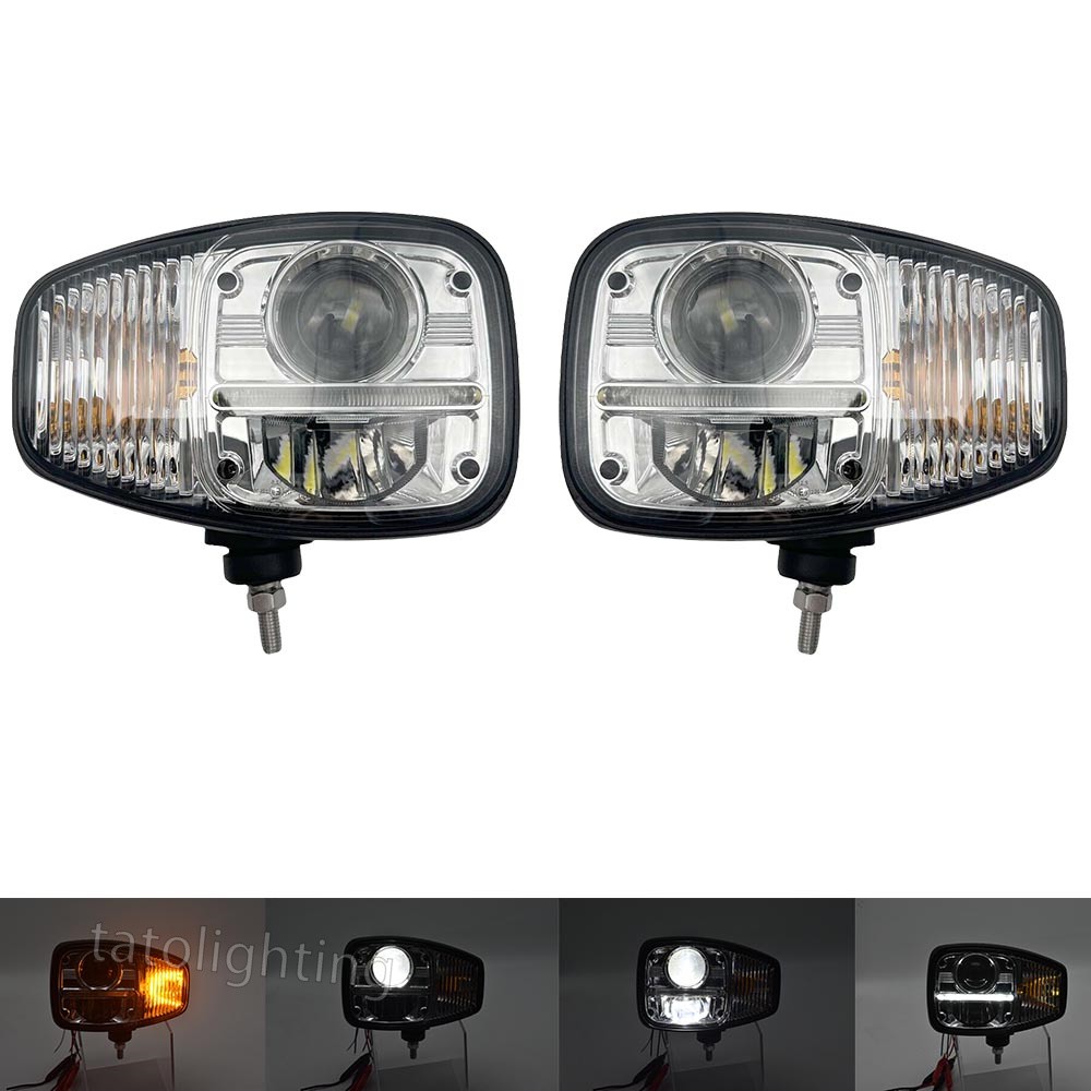 2PCS LED Headlight For JCB Telehandler Loader Loadall bobcat Wired Bobcat Loader