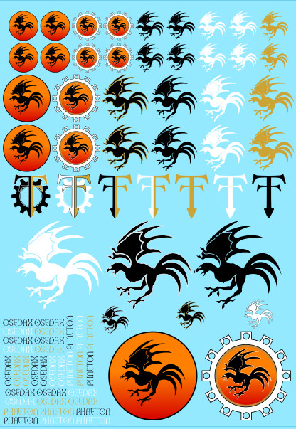 A4 -  Cockatrice Full Sized 28mm Titans Transfer Sheet