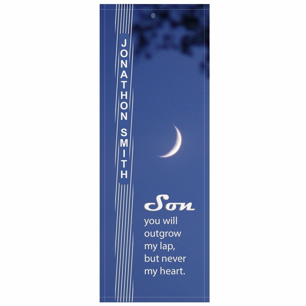 My Son Inspirational Bookmark, Night Sky Image, Lamination Available