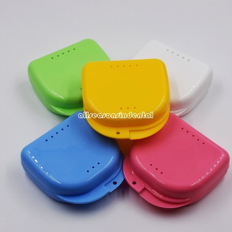 Dental Orthodontic Retainer Denture Storage Case Box Mouthguard Container Mixed