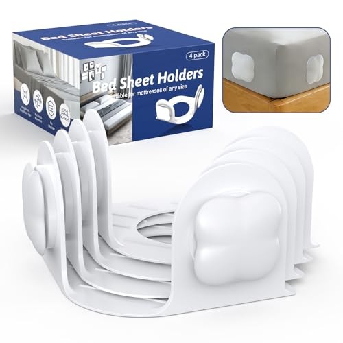 Sheet Holders Bed Sheet Grippers - Fitted Sheet Holder for Corners Keep Sheets
