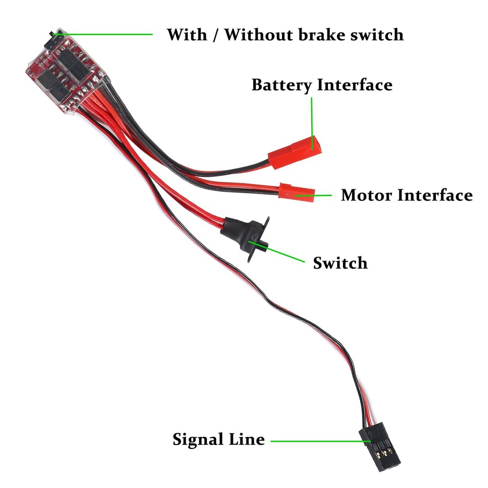 10 PCS Mini 20A ESC Motor Speed Controller Forward Reverse Brush Brake 2S